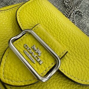 Coach Yellow Leather Women's Mini Crossbody Bag